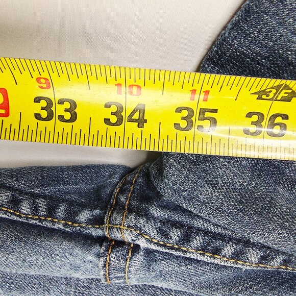 American Eagle Outfitters Original Straight Mens 36X34 Blue Cotton Denim Jeans - Picture 8 of 11